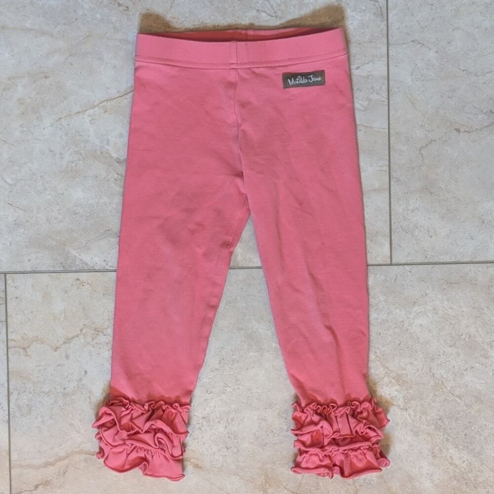 Matilda Jane Girls Pink Ruffle Pants Wonderment Leggings 2T